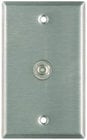 Plateworks Single-Gang Stainless Steel Wall Plate with 1x RCA Jack