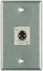 Single Gang Wallplate with XLRM Connector R, Steel