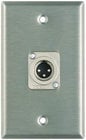 Plateworks Single-Gang Stainless Steel Wall Plate with 1x XLR-M Connector