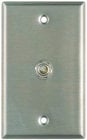 Plateworks Single-Gang Stainless Steel Wall Plate with 1x 3-Conductor Open 1/4" TRS Jack