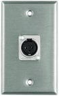 Plateworks Single-Gang Stainless Steel Wall Plate with 1x Latchless XLR-F Connector