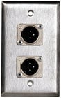 1 Gang Stainless Steel Plate 2 Neutrik 3-Pin XLR