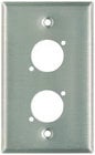 Single Gang Wallplate with 2 D-Series Punches, Steel
