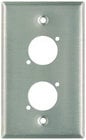Plateworks Single-Gang Stainless Steel Wall Plate with 2x D-Series Punchouts
