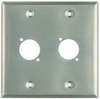 Dual Gang Wallplate with 2 D-Series Punches, Steel