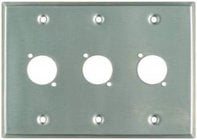 Plateworks Triple-Gang Stainless Steel Wall Plate with 3x "D-Series" Punch Outs