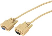 RS-232 Cable, DB9 Plug to Jack (wired pin to pin), 10 Ft