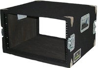 Grundorf AR6DR-BLACK 6 RU Amp Rack (with Recessed Hardware, Black)