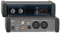 RDL EZ-MPA2 Dual Microphone Preamplifier, Stereo Output with Compressors
