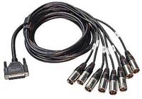 10' DB25-M to 8 XLRM Snake Cable