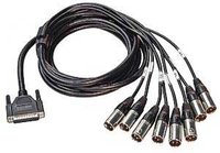 10 ft DB25 Male to 8 Male XLR Snake