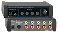 RDL EZ-HSX4 Stereo Audio Input Switcher with Headphone Amp, 4X1