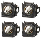 Replacement Lamp for Panasonic PT-D10000/DW10000, Four Pack