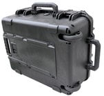 Molded Case, 19 x 14 x 8, Wheels, Pull Handle, Cubed Foam