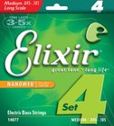 Elixir 14077 Medium Long Scale Electric Bass Strings with NANOWEB Coating