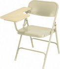 Folding Chair with Right Tab Arm, Oak/Beige