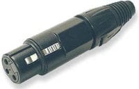 Whirlwind WI3F BLACK XLRF Black Inline Connector