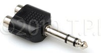Y Adapter 1/4" M to (2) RCA F