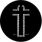Red Stained Glass-Style Cross Gobo