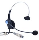 Headset with Dynamic Mic, Single Earmuff, 4-pin XLR-F