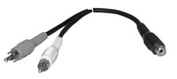 6" RCA-F to 2x RCA-M Y Adaptor