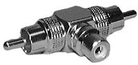 RCA Female to 2 RCA Males T-Adapter