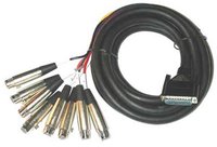 13' DB-25 to XLRF BreakOut Cable