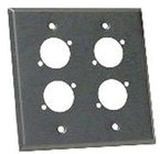 Wall Plate, Dual Gang, 04", black aluminum
