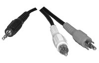 6 ft. 1/8" Stereo Male to 2x RCA Males Cable (in Display Packaging)