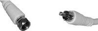 6 ft. RCA Phono Plug to F Connector Video Jumper Cable (White)