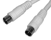 3 ft. F to F Push-On Video Jumper Cable (White)