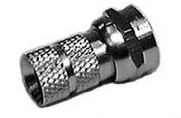 Pack of 4 Solderless Twist-On F Connectors (Nickel-Plated, for RG6 Cable)