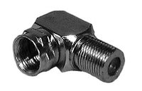 Right Angle Female F to Male F Connector Adapter