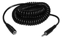 10 ft. Coiled 1/8" Female to 1/8" Male Cable