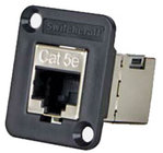Panel-Mount Cat5e FeedThru Shielded Connector