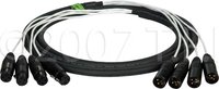 4Ch XLRM-XLRF Audio Snake 10ft