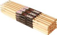 5B Nylon Tip Hickory Drumsticks, 12 Pack