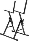 Foldable Tiltback Amplifier Stand with Adjustable Height, Black