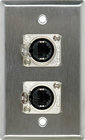 1 Gang Steel Wall Plate with 2 RJ45S to Rear Krone Connectors