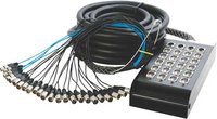 100' 20-Channel In-Line Audio Series Stage Snake with 4xXLRM Returns