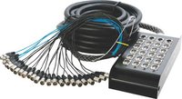 50' 20-Channel In-Line Audio Series Stage Snake with 4xXLRM Returns