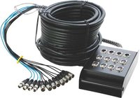 100' 8-Channel In-Line Audio Series Stage Snake with 4xXLRM Returns