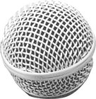 Steel Mesh Microphone Grille, Chrome