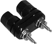 Dual Binding Post BNC Adapter (1 Red, 1 Black)