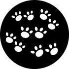 Steel Gobo with Paws Pattern