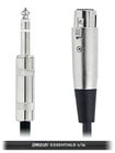 1 ft 1/4" TRS Male to XLR Female Balanced Cable with Silver Contacts
