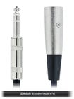 3 ft 1/4" TRS Male to XLR Male Balanced Cable with Silver Contacts