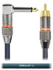 3 ft RCA Male to 1/4" Right Angle TS Male Unbalanced Cable