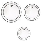 3-Pack of Clear Pinstripe Heads for Toms: 12",13",16 with 14" Coated Ambassador Snare Drumhead