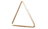 6" B8 Hand Hammered Bronze Triangle in Natural Finish